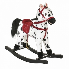 Качалка-Лошадка Pituso мягконабивная Белый с черными пятнами