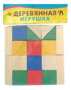 Конструктор деревянный Рыжий Кот Деревяная игрушка 18 элементов