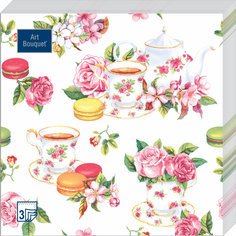 Салфетки Art bouquet Art bouquet бумажные чайная роза 33х33 3сл 20шт