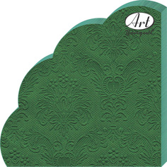 Салфетки Art bouquet Art bouquet бумажные темно-зеленый барокко 3сл 12л