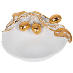 Подставка для украшений Oliva Branch Белая Мраморное золото Bogacho