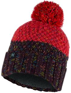Шапка бини унисекс Buff Knitted & Fleece Band Hat Janna бордовый, красный , One Size