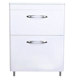 Тумба напольная Style Line Каре 60 (2 ящ.) + Умывальник Каре Люкс 600х450 Люкс белая, P