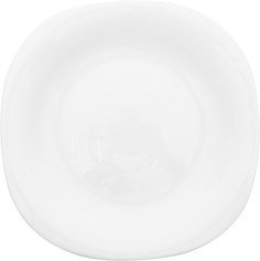 Тарелка для десертов Homeclub Quadro Classic White 19 см белая