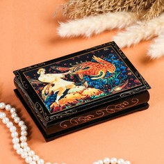 Шкатулка «Жар-Птица», 10?14 см, лаковая миниатюра No Brand