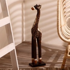 Сувенир дерево "Жираф с завитками" 60х14х8,5 см No Brand