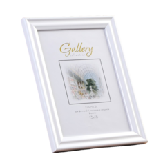 Фоторамка пластик Gallery 13х18 см, 261 белый (пластиковый экран) No Brand