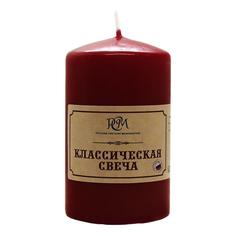Свеча декоративная РСМ Классическая 5x10 см бордовая