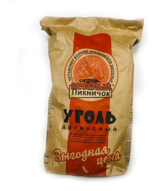 Уголь древесный для гриля мангала Веселый Пикничок 2 кг