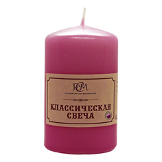 Свеча декоративная РСМ Классическая 5x10 см розовая