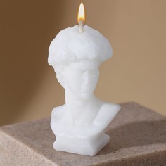 Свеча формовая «Давид», белый, высота 6,5 см No Brand