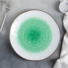 Тарелка Доляна «Космос», d=27,5 см, цвет зелёный