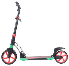 Самокат с двумя амортизаторами TRIX AZTEC Колеса: переднее 230мм заднее 200мм черно-крас