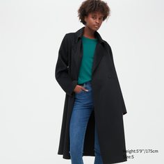 Плащ женский UNIQLO 450500COL09 черный XS (доставка из-за рубежа)