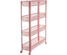 Полка Idea узкая евро 4 секции М 2719 розовая