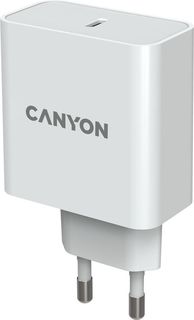 Сетевое зарядное устройство Canyon H-65, USB-C, 3.25A, белый