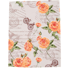 Полотенце кух. вафельное 45x60 160 гр/м2, Винтаж ассорти, 10 шт No Brand