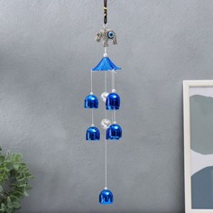 Музыка ветра металл "Индийский слон" от сглаза 7 колокольчиков 51х6,1 см House