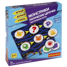 Настольная игра Bondibon Логические Цепочки. Монстрики. 2 в 1 Играй Думай Учись