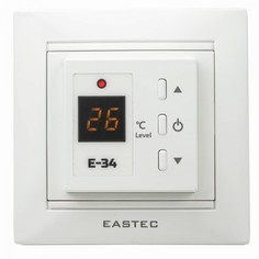 Терморегулятор Eastec E-34 для теплых полов и обогревателей, белый. Встраиваемый