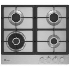 Встраиваемая варочная панель газовая Indesit THPM 642 W/IX/I серебристый