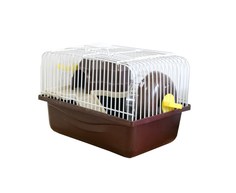 Клетка с домиком для грызунов Bentfores, коричневый, 23 х 17 х 17 см
