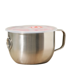 Кружка с вакуумной крышкой, d=15,5 см, 1,3 л No Brand