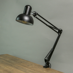 Лампа настольная на шарнире 800 "Крус, чёрная" E27 40W Risalux