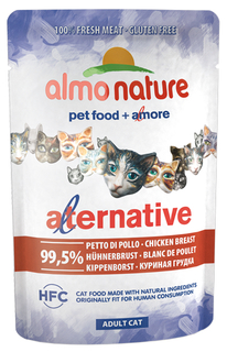 Влажный корм для кошек Almo Nature HFC Alternative 99,5%, куриная грудка, 24шт по 55г