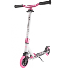 Самокат TT городской JOGGER 145 1/4 (Колеса 145 мм рама ALU) СКЛАДНОЙ WHITE/PINK Tech Team