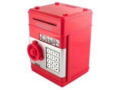 Копилка сейф с купюроприемником красного цвета Izishop