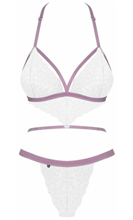 Боди Obsessive Lilyanne teddy, Белый, L/XL