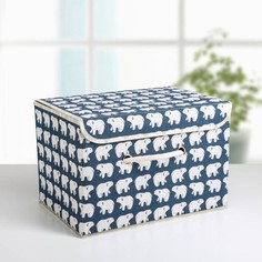 Коробка для хранения с крышкой «Белые мишки», 37 x 26 x 24 см Вселенная порядка