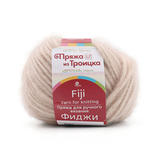 Пряжа из Троицка "Фиджи", 50г, 95м (меринос, хлопок, акрил) (03 светло-бежевый), 5 мотков Троицкая камвольная фабрика