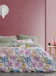 Комплект постельного белья Евро, печатный сатин 1728-6 Asabella