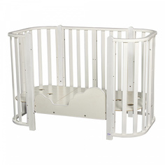 Кровать детская BRIONI 4 в 1 кровать-манеж-диванчик-люлька белый-белый арт.KR-0013/1 Indigo