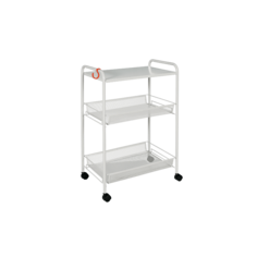 Этажерка стеллаж на колёсиках со столиком Ладья 33КС", 65х45х30 см, цвет серый ЗМИ