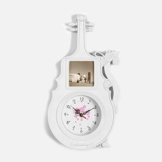 Часы настенные, серия: Фоторамки, "Гитара", дискретный ход, 34 х 47 см, циферблат 14 см No Brand
