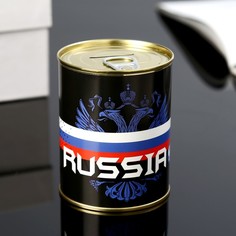 Копилка-банка металл "Russia" 7,3х9,5 см No Brand