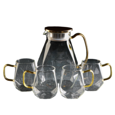 Набор питьевой 5 предметов "Льдинка" кувшин, 4 кружки Magistro