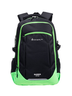 Рюкзак для парикмахерских инструментов Dewal Barber Style GP18016 черно-зеленый 46x32х18см