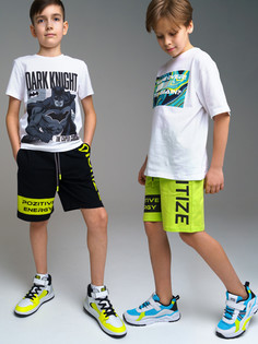 Шорты детские PlayToday 12311122, цвет черный, светло-зеленый, размер 158