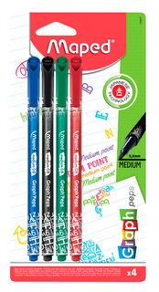 Маркер Maped Graph Pep`s 749627 0.8мм 4цв. блистер