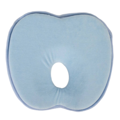 Ортопедическая подушка для новорожденных Baby Nice Бабочка эффект памяти 24х24х3см голубой