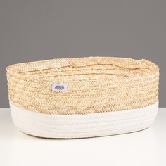 Корзина стеллажная "Скани", 26х16х10 см, молочный No Brand