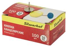 Кнопки Silwerhof 501010 эмаль цветная d=10мм (упак.:100шт) картонная коробка