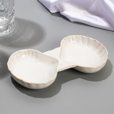 Соусник «Белая раковина», 8,5 х 15 см Dolce Ceramo