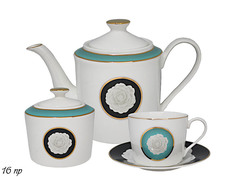 Чайный сервиз 14пр. СЕДАЯ РОЗА в подарочной упаковке Фарфор 105-566 118-105-566 Lenardi