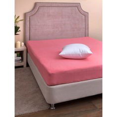 Простыня на резинке 180*200*25; махра 160 гр 09м Коралл No Brand