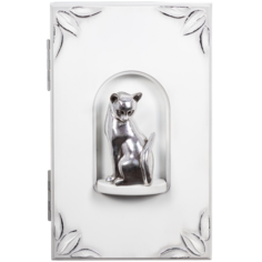 Полка-ключница Кошка Грация Айс Античное серебро Bogacho